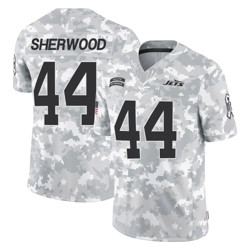 Boles NY.Jets #44 Jamien Sherwood Player Arctic Camo Salute to Service Limited Game Stitched Jerseys
