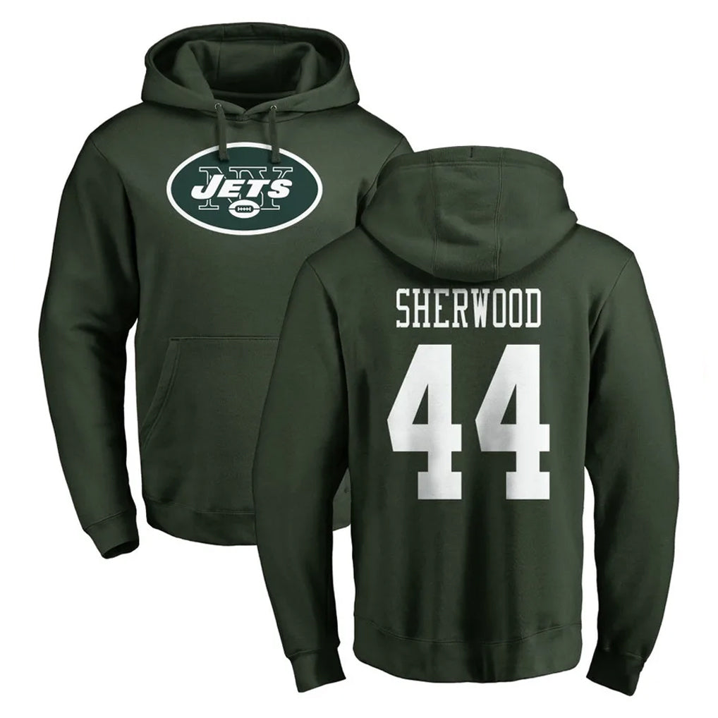 Boles NY.Jets #44 Jamien Sherwood Player Green LOGO Pullover Hoodies Limited Game Stitched Jerseys