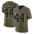 Boles NY.Jets #44 Jamien Sherwood Player Olive 2025 Salute To Service Limited Stitched Jerseys