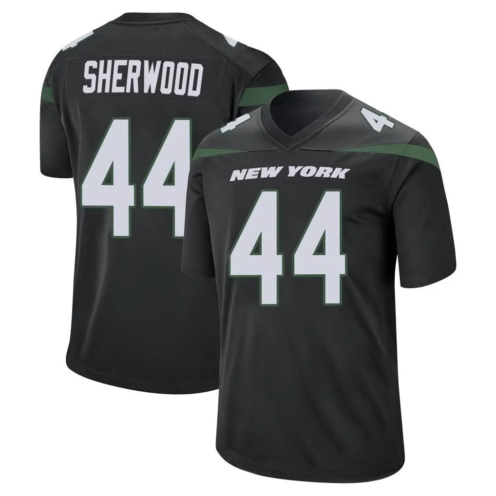Boles NY.Jets #44 Jamien Sherwood Player Stealth Black Home Game Stitched Jerseys