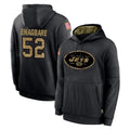 Boles NY.Jets #52 Kingsley Enagbare Player Black Salute to Service Hoodies Limited Game Stitched Jerseys