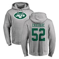 Boles NY.Jets #52 Kingsley Enagbare Player Gray LOGO Pullover Hoodies Limited Game Stitched Jerseys