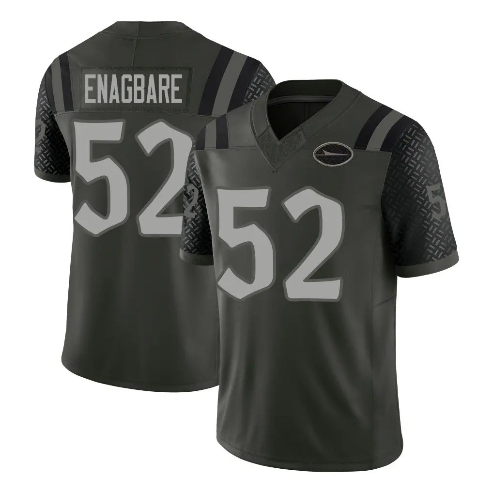 Boles NY.Jets #52 Kingsley Enagbare Player Green Limited 2025 Rivalries Collection Home Game Stitched Jerseys