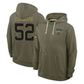 Boles NY.Jets #52 Kingsley Enagbare Player Olive Salute to Service Pullover Hoodies Limited Stitched Jerseys