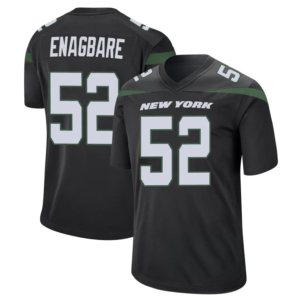 Boles NY.Jets #52 Kingsley Enagbare Player Stealth Black Home Game Stitched Jerseys
