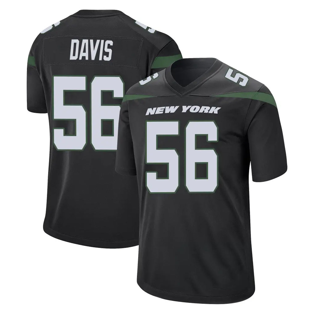 Boles NY.Jets #56 Demario Davis Player Stealth Black Home Game Stitched Jerseys