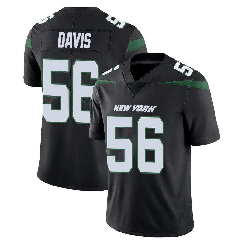 Boles NY.Jets #56 Demario Davis Player Stealth Black Limited Vapor Home Game Stitched Jerseys