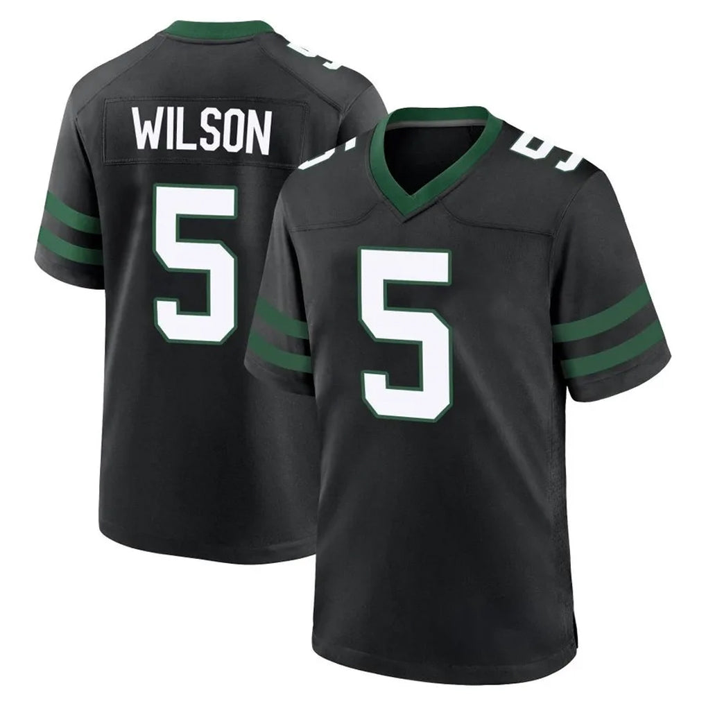 Boles NY.Jets #5 Garrett Wilson Player Black Legacy Home Game Stitched Jerseys