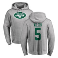 Boles NY.Jets #5 Garrett Wilson Player Gray LOGO Pullover Hoodies Limited Game Stitched Jerseys