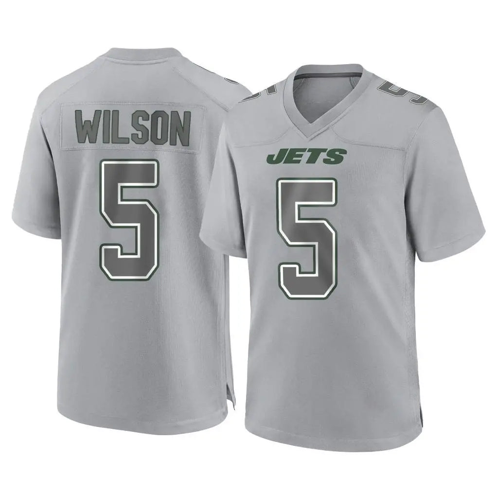 Boles NY.Jets #5 Garrett Wilson Player Gray Limited Atmosphere Fashion Home Game Stitched Jerseys