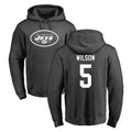 Boles NY.Jets #5 Garrett Wilson Player Gray Pullover Hoodies Limited Game Stitched Jerseys