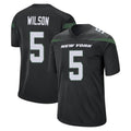 Boles NY.Jets #5 Garrett Wilson Player Stealth Black Home Game Stitched Jerseys