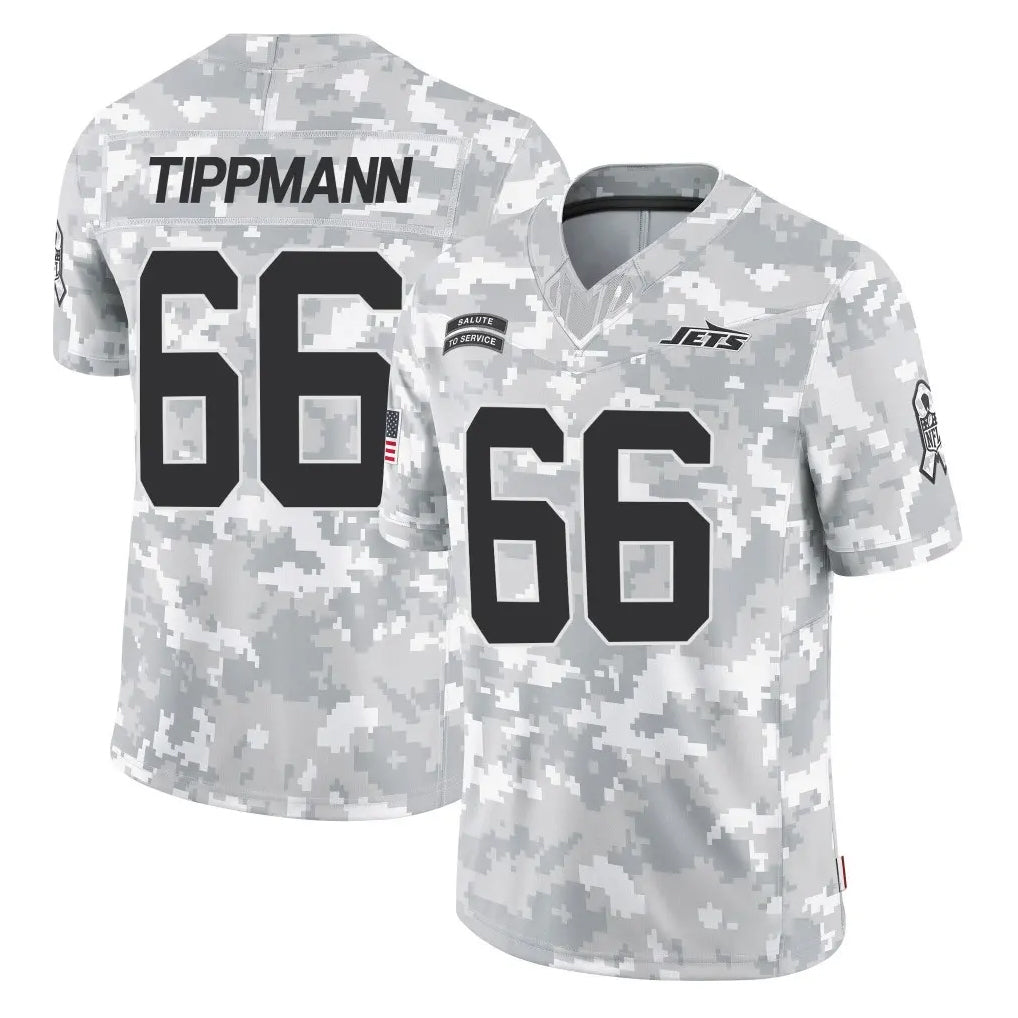 Boles NY.Jets #66 Joe Tippmann Player Arctic Camo Salute to Service Limited Game Stitched Jerseys