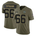 Boles NY.Jets #66 Joe Tippmann Player Olive 2025 Salute To Service Limited Stitched Jerseys