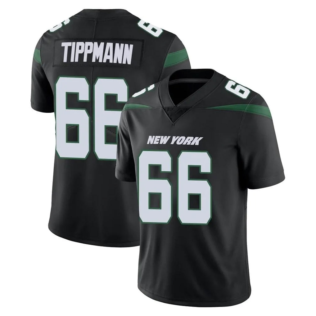 Boles NY.Jets #66 Joe Tippmann Player Stealth Black Limited Vapor Home Game Stitched Jerseys