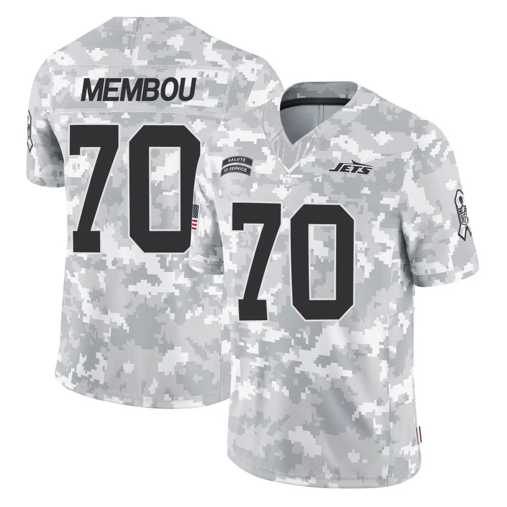 Boles NY.Jets #70 Armand Membou Player Arctic Camo Salute to Service Limited Game Stitched Jerseys