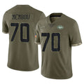 Boles NY.Jets #70 Armand Membou Player Olive Salute To Service Limited Stitched Jerseys
