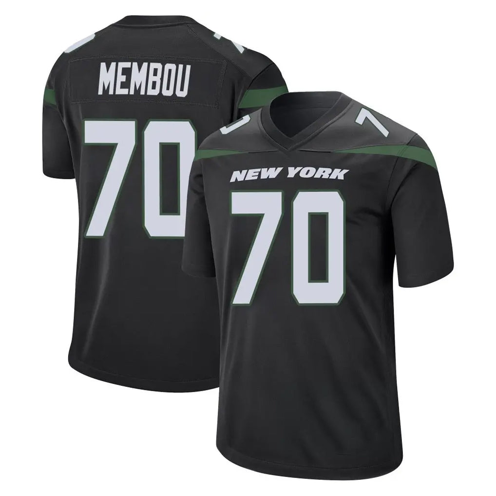 Boles NY.Jets #70 Armand Membou Player Stealth Black Home Game Stitched Jerseys