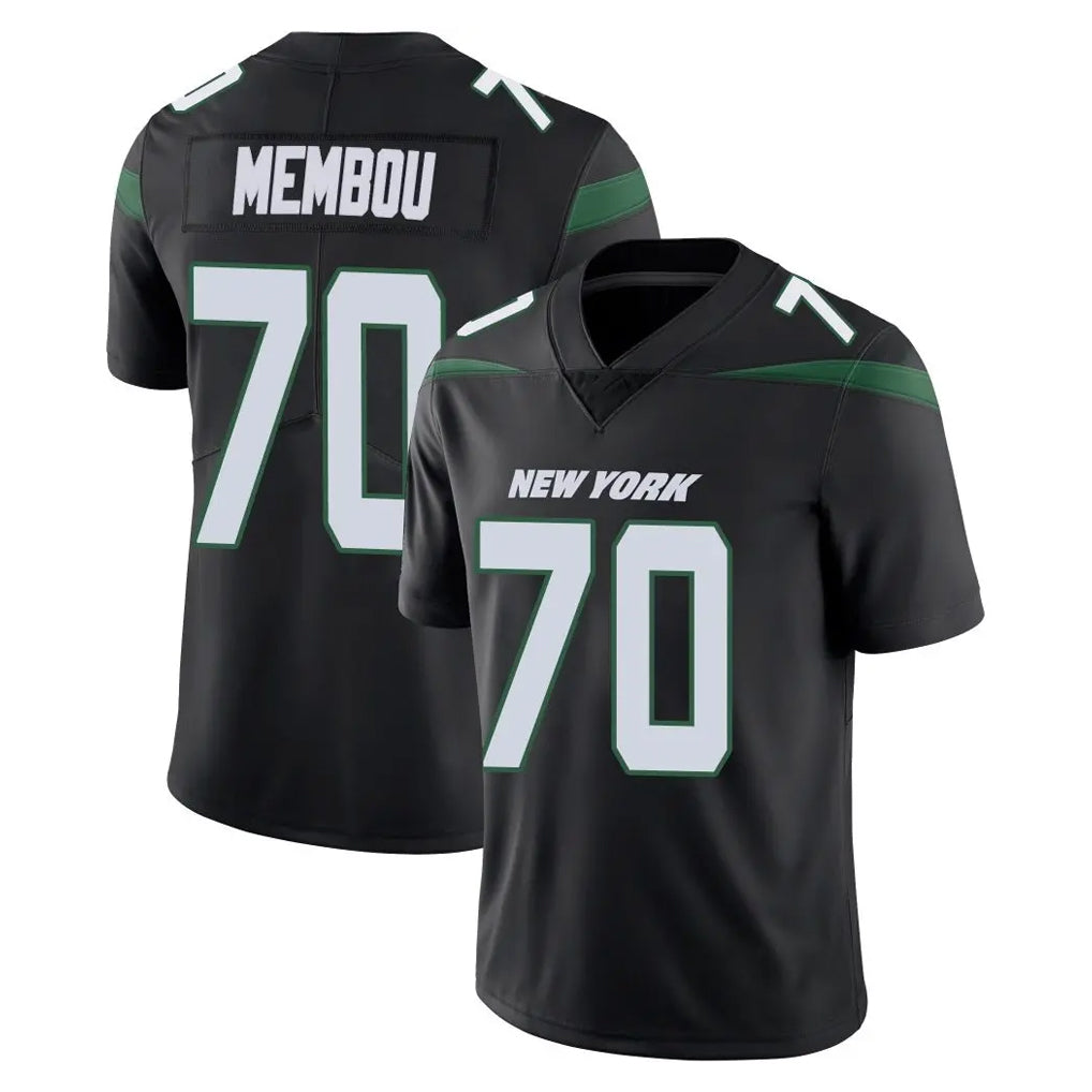 Boles NY.Jets #70 Armand Membou Player Stealth Black Limited Vapor Home Game Stitched Jerseys