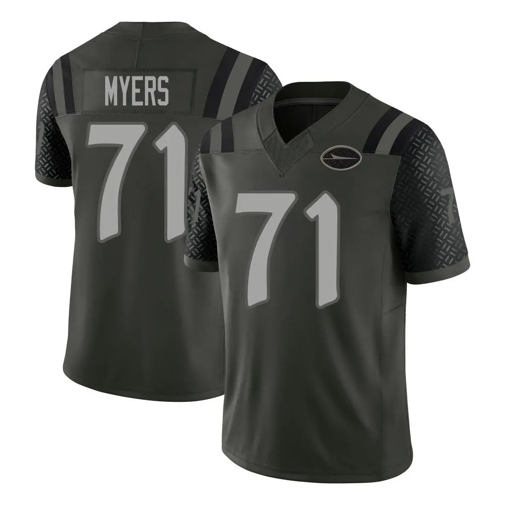 Boles NY.Jets #71 Josh Myers Player Green Limited 2025 Rivalries Collection Home Game Stitched Jerseys