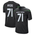 Boles NY.Jets #71 Josh Myers Player Stealth Black Home Game Stitched Jerseys