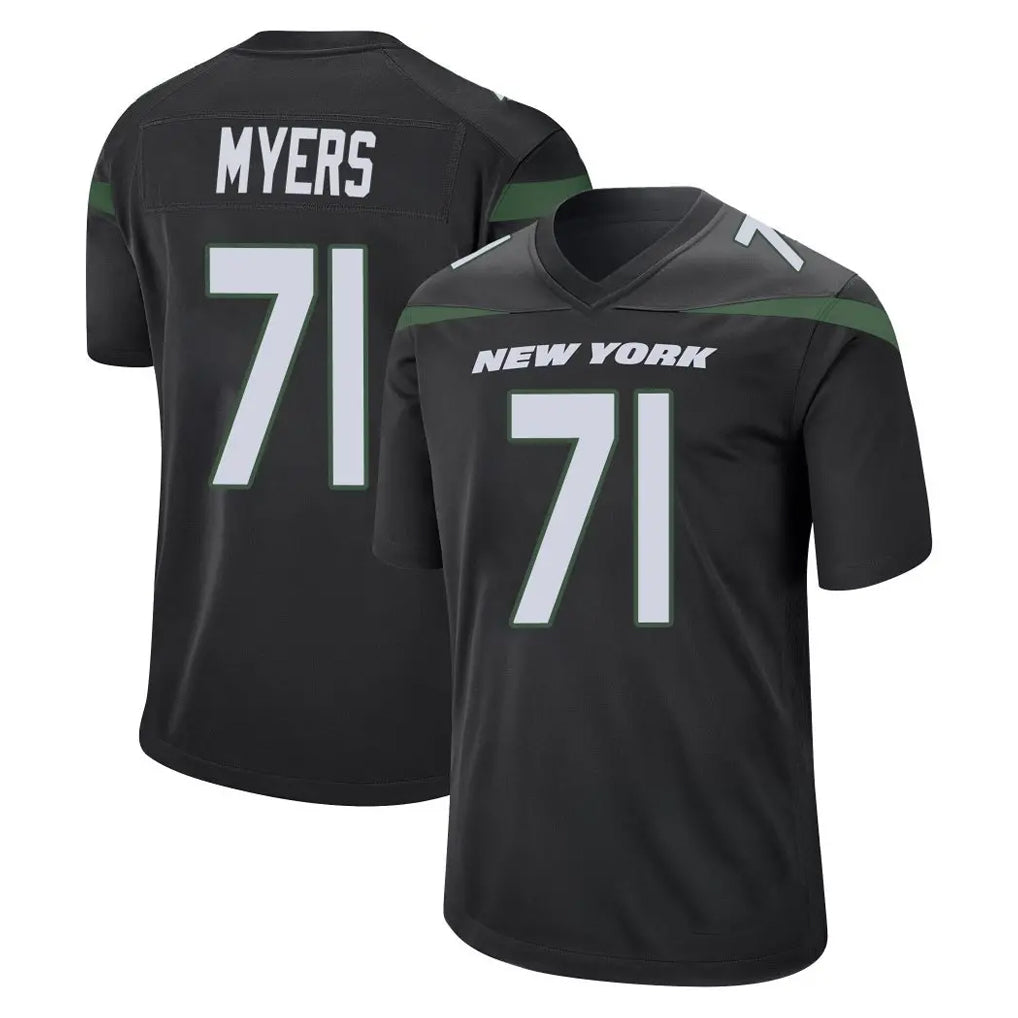 Boles NY.Jets #71 Josh Myers Player Stealth Black Home Game Stitched Jerseys