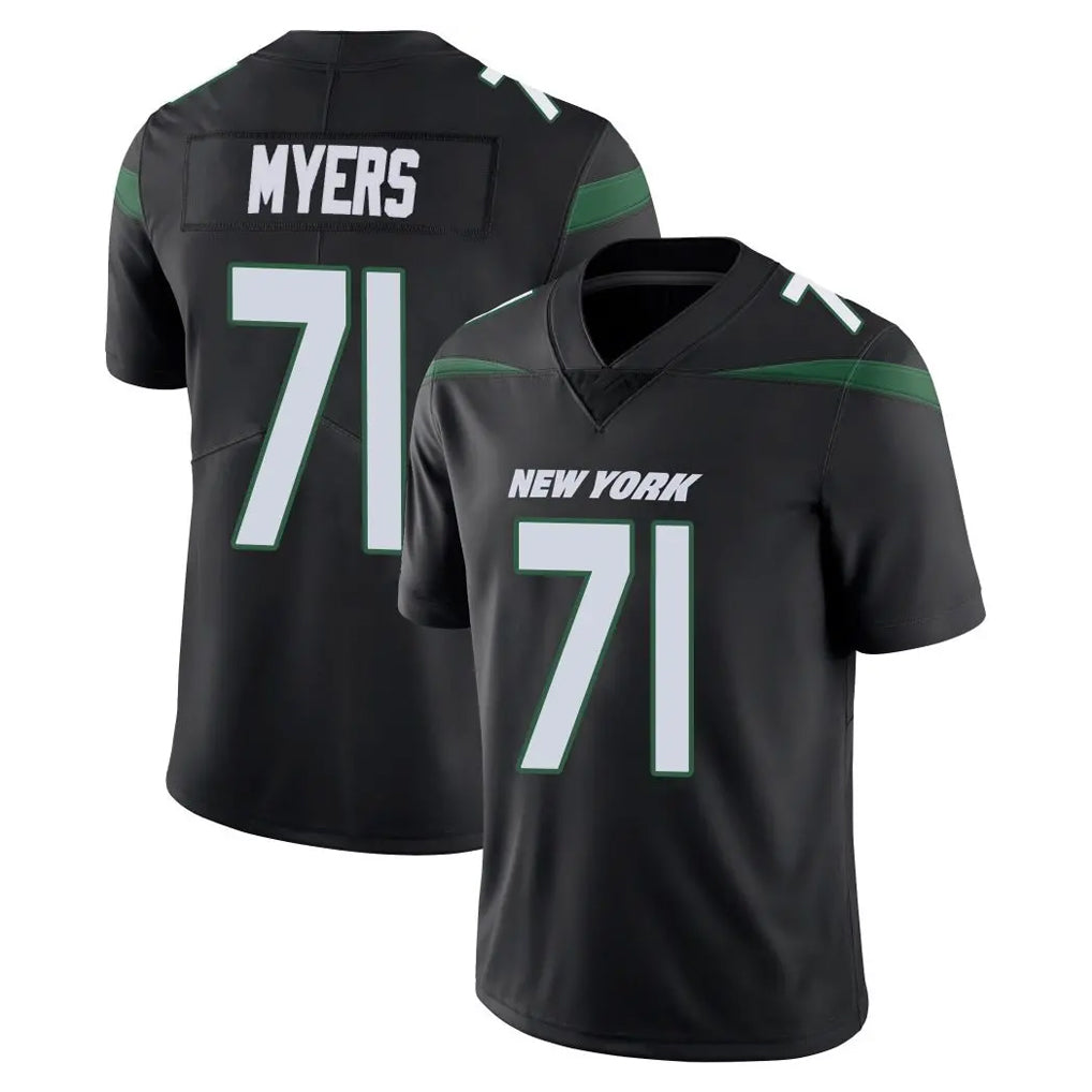 Boles NY.Jets #71 Josh Myers Player Stealth Black Limited Vapor Home Game Stitched Jerseys