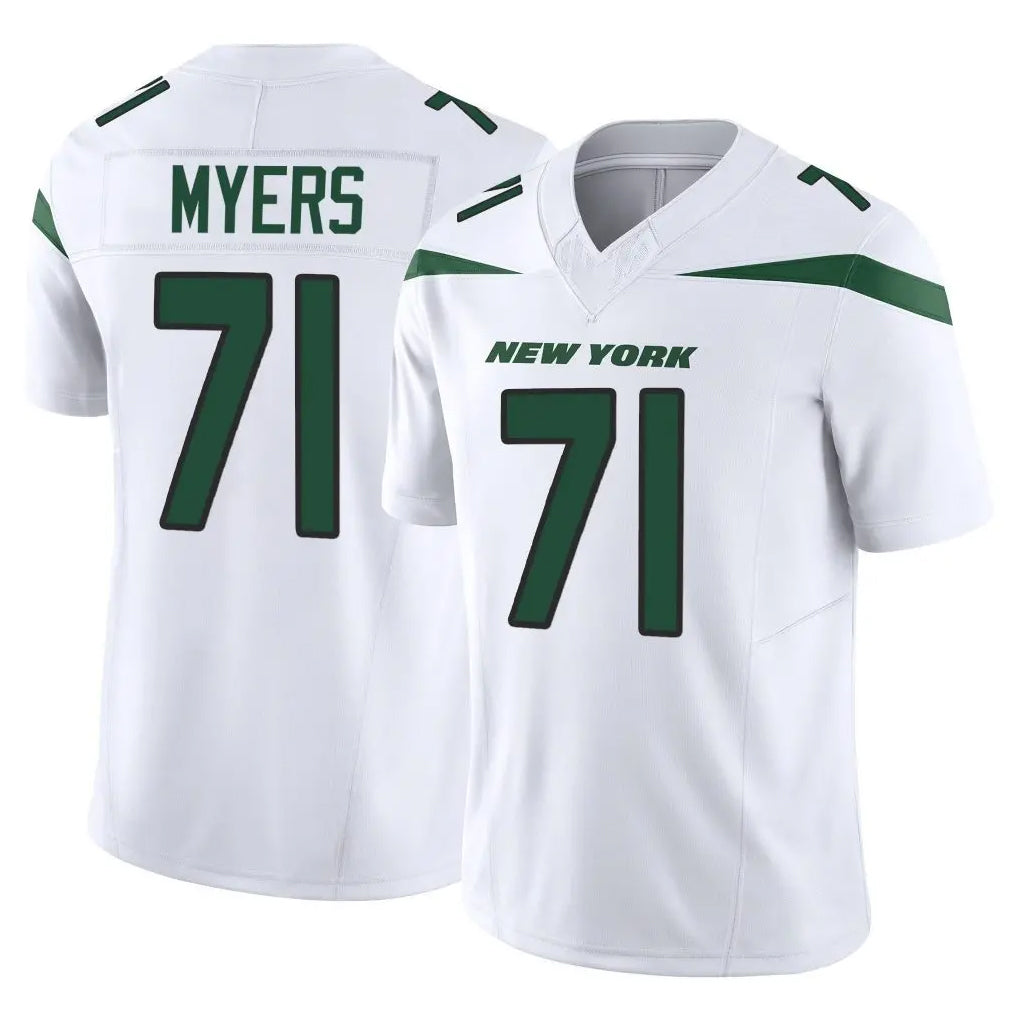 Boles NY.Jets #71 Josh Myers Player White Limited Vapor F.U.S.E. Home Game Stitched Jerseys