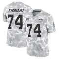 Boles NY.Jets #74 Olu Fashanu Player Arctic Camo Salute to Service Limited Game Stitched Jerseys