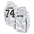 Boles NY.Jets #74 Olu Fashanu Player Arctic Camo Salute to Service Pullover Hoodies Limited Game Stitched Jerseys