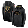 Boles NY.Jets #74 Olu Fashanu Player Black Salute to Service Hoodies Limited Game Stitched Jerseys
