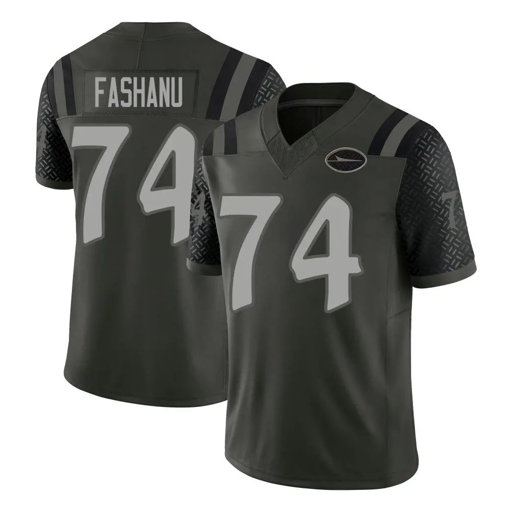 Boles NY.Jets #74 Olu Fashanu Player Green Limited 2025 Rivalries Collection Home Game Stitched Jerseys