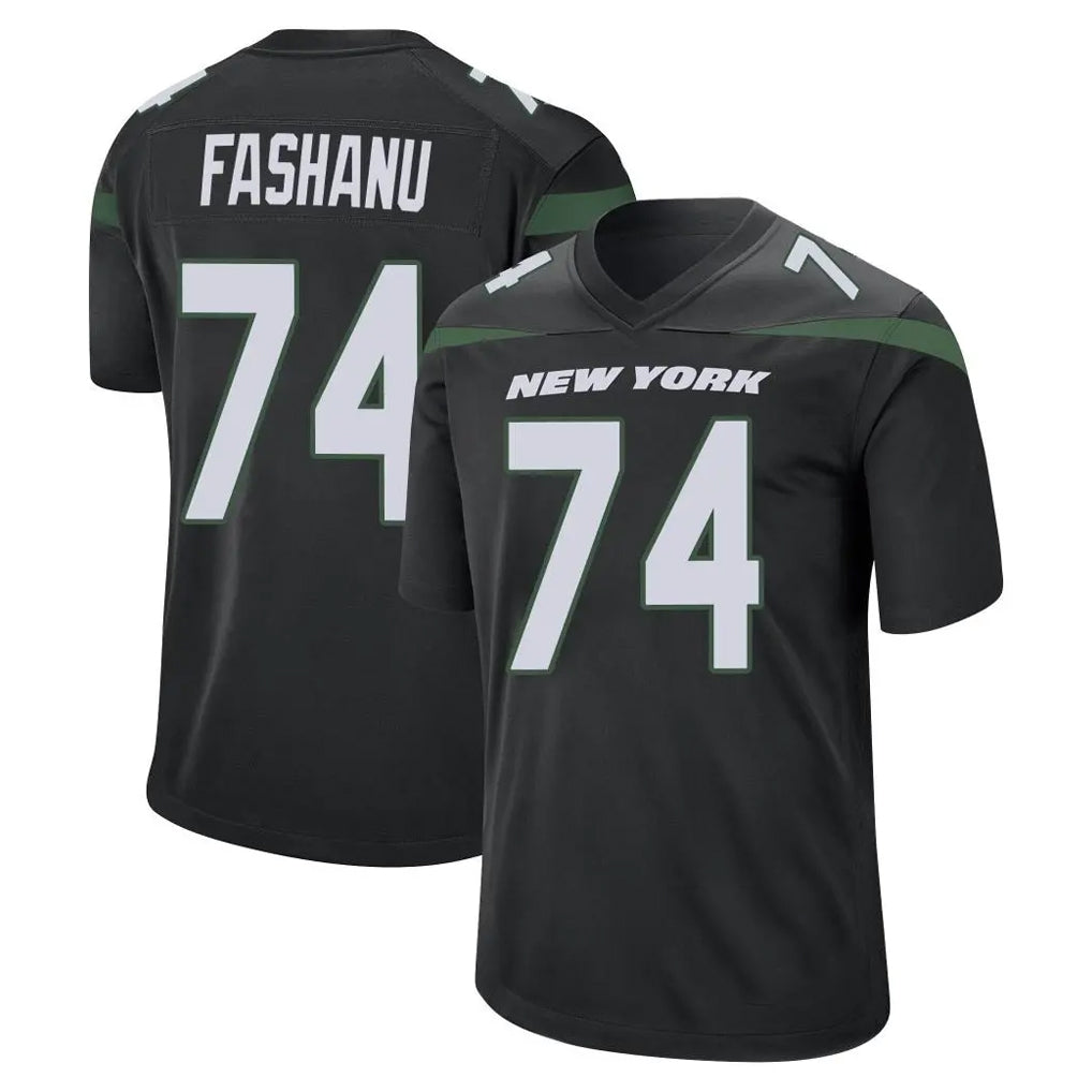 Boles NY.Jets #74 Olu Fashanu Player Stealth Black Home Game Stitched Jerseys