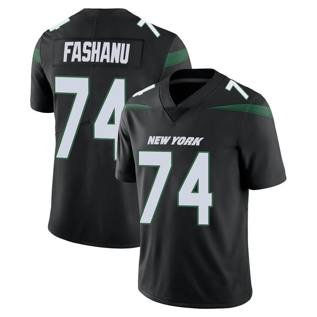 Boles NY.Jets #74 Olu Fashanu Player Stealth Black Limited Vapor Home Game Stitched Jerseys
