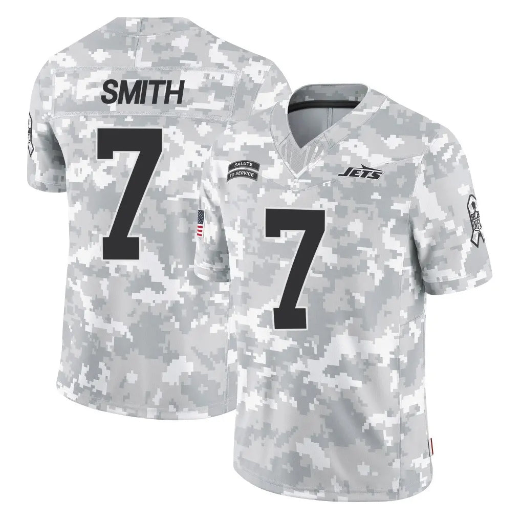 Boles NY.Jets #7 Geno Smith Player Arctic Camo Salute to Service Limited Game Stitched Jerseys