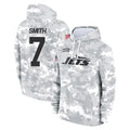 Boles NY.Jets #7 Geno Smith Player Arctic Camo Salute to Service Pullover Hoodies Limited Game Stitched Jerseys