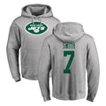 Boles NY.Jets #7 Geno Smith Player Gray LOGO Pullover Hoodies Limited Game Stitched Jerseys