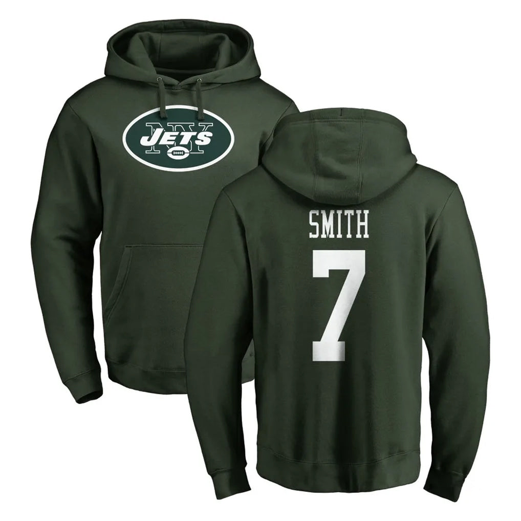 Boles NY.Jets #7 Geno Smith Player Green LOGO Pullover Hoodies Limited Game Stitched Jerseys