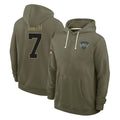 Boles NY.Jets #7 Geno Smith Player Olive Salute to Service Pullover Hoodies Limited Stitched Jerseys