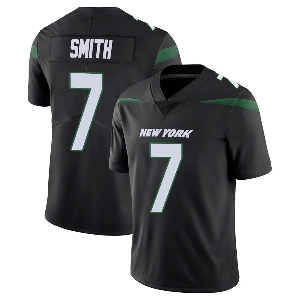 Boles NY.Jets #7 Geno Smith Player Stealth Black Limited Vapor Home Game Stitched Jerseys