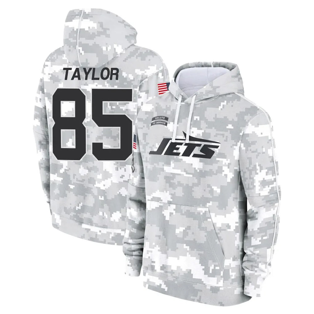 Boles NY.Jets #85 Mason Taylor Player Arctic Camo Salute to Service Pullover Hoodies Limited Game Stitched Jerseys