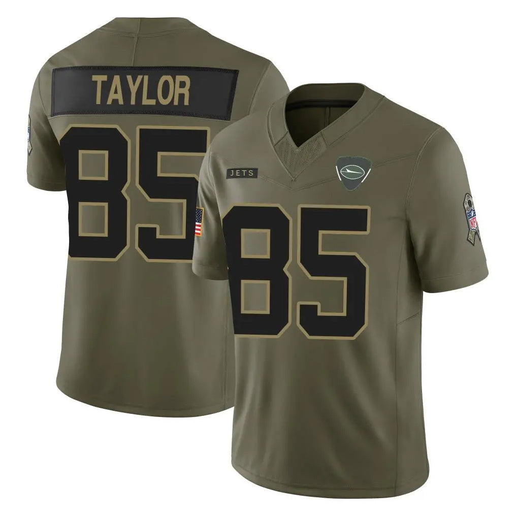 Boles NY.Jets #85 Mason Taylor Player Olive 2025 Salute To Service Limited Stitched Jerseys