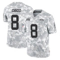 Boles NY.Jets #8 Andre Cisco Player Arctic Camo Salute to Service Limited Game Stitched Jerseys