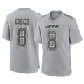 Boles NY.Jets #8 Andre Cisco Player Gray Limited Atmosphere Fashion Home Game Stitched Jerseys
