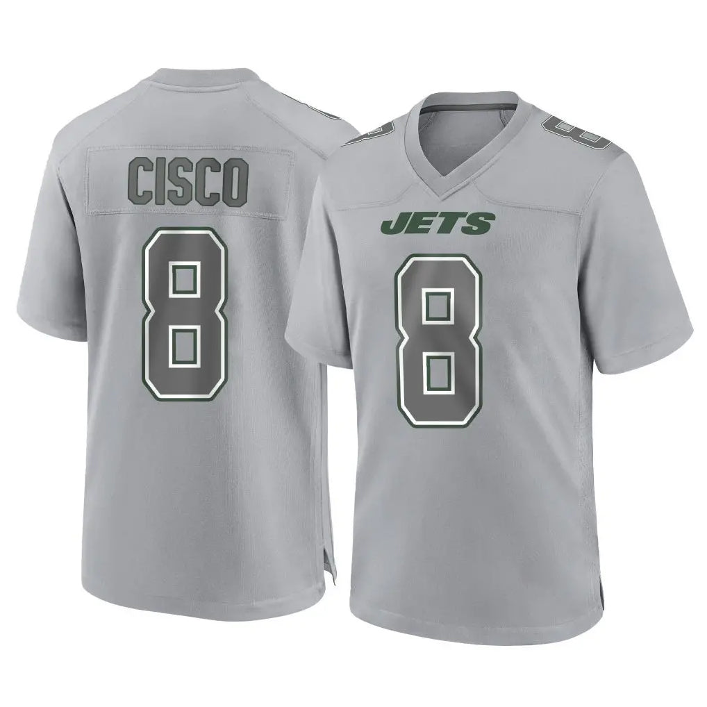 Boles NY.Jets #8 Andre Cisco Player Gray Limited Atmosphere Fashion Home Game Stitched Jerseys