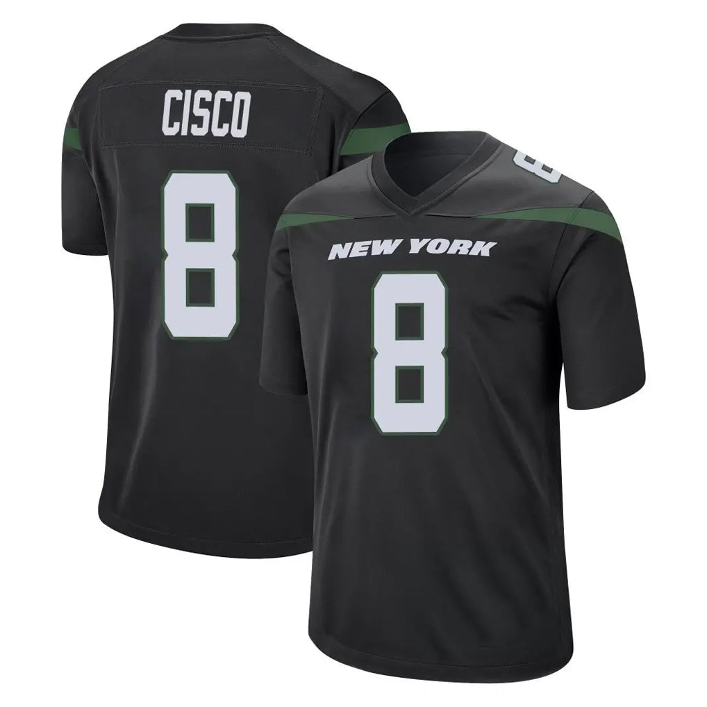 Boles NY.Jets #8 Andre Cisco Player Stealth Black Home Game Stitched Jerseys
