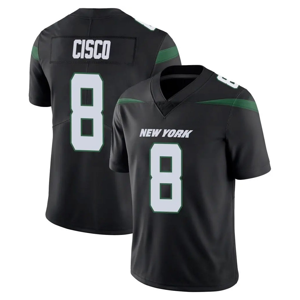 Boles NY.Jets #8 Andre Cisco Player Stealth Black Limited Vapor Home Game Stitched Jerseys