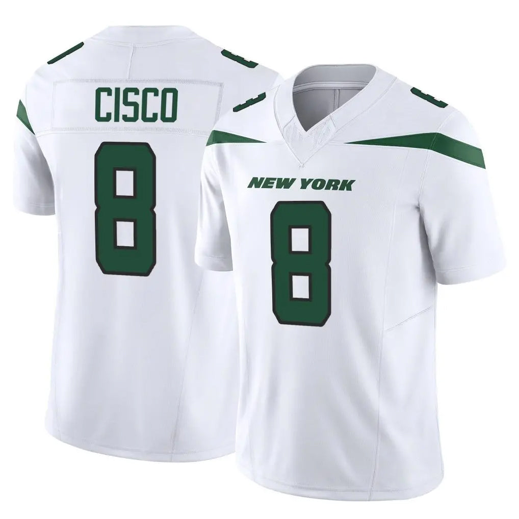 Boles NY.Jets #8 Andre Cisco Player White Limited Vapor F.U.S.E. Home Game Stitched Jerseys