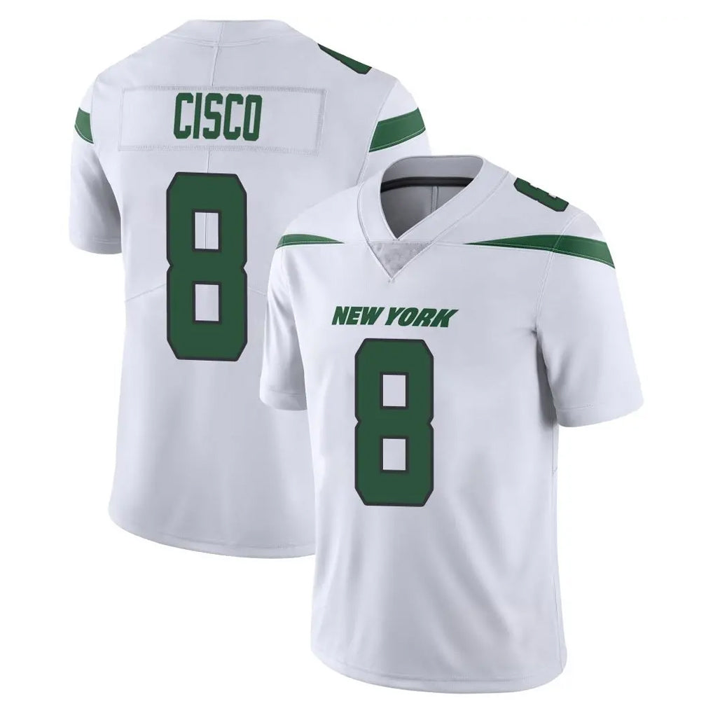 Boles NY.Jets #8 Andre Cisco Player White Spotlight Limited Vapor Home Game Stitched Jerseys
