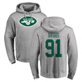 Boles NY.Jets #91 Jowon Briggs Player Gray LOGO Pullover Hoodies Limited Game Stitched Jerseys